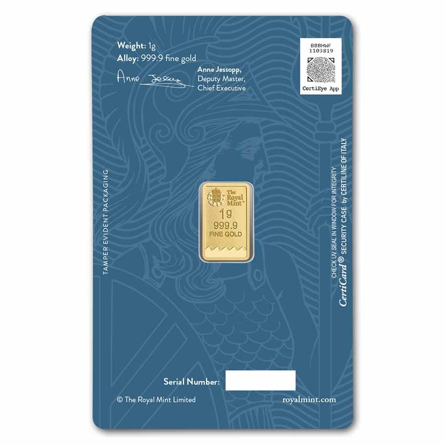1g Britannia Gold Bar